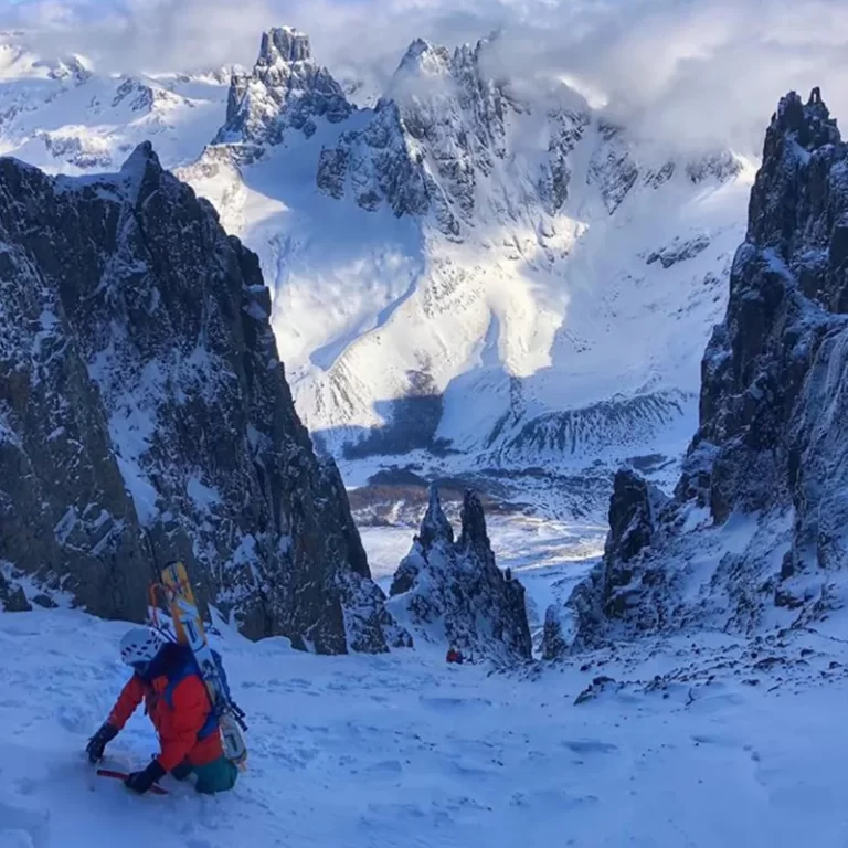 Hiking on a glacier in Patagonia